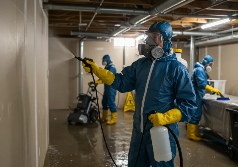 Basement Sanitization and Antimicrobial Treatment process in Red Springs, NC